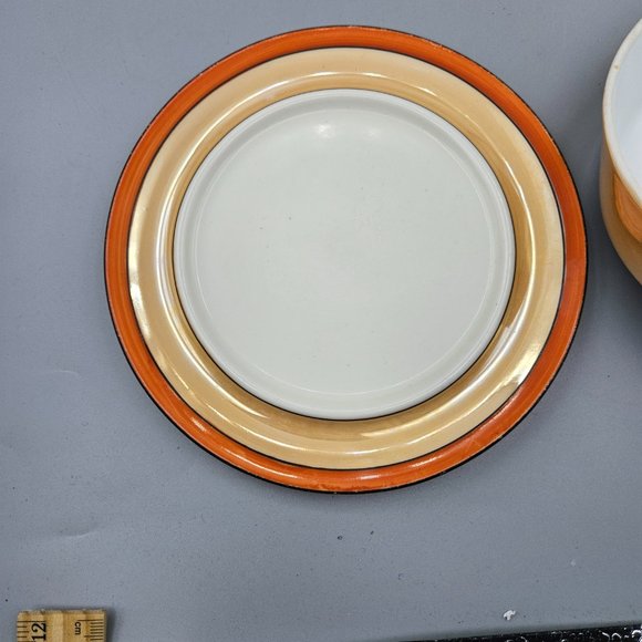 Art Deco-inspired peach lusterware covered butter dish by Morimura, - Picture 9 of 11